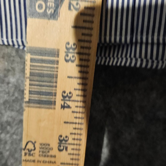 Brooks Brothers 346 Mens 17 2/3 Blue Stripe Button Down Non Iron Dress Shirt - Picture 4 of 5